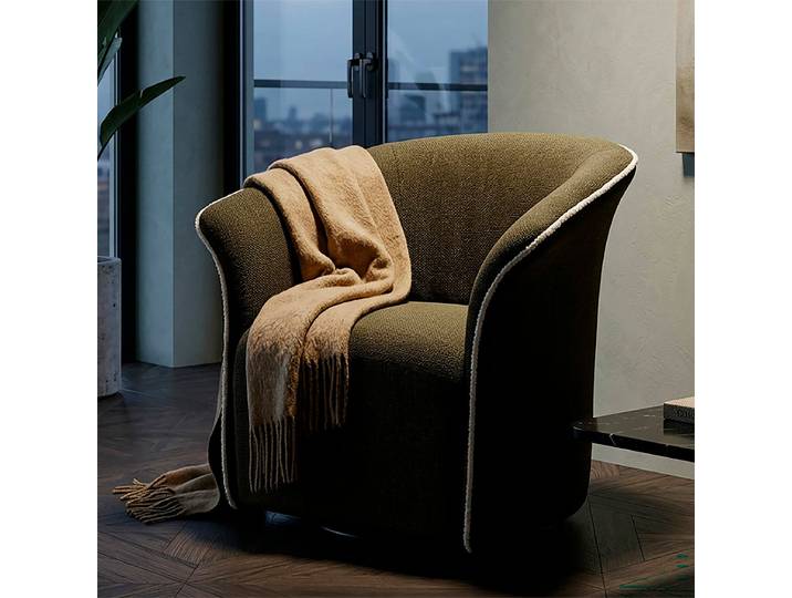 Fauteuil pivotant Sienne Kaki