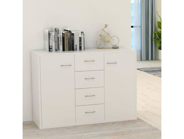 Nouveau Buffet Blanc 88x30x65 cm Aggloméré-MEY
