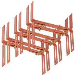 BigDean 6 Stück Blumenkastenhalter terrakotta Standard H-Form Kasten Halter Balkonkastenhalter