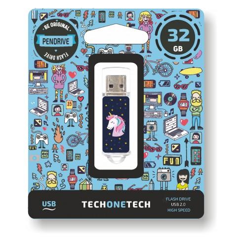 Tech One Tech TECH1TECH Unicornio dream USB-Stick 32 GB USB Typ-A 2.0 Blau (32 GB, USB-A) (TEC4012-32)