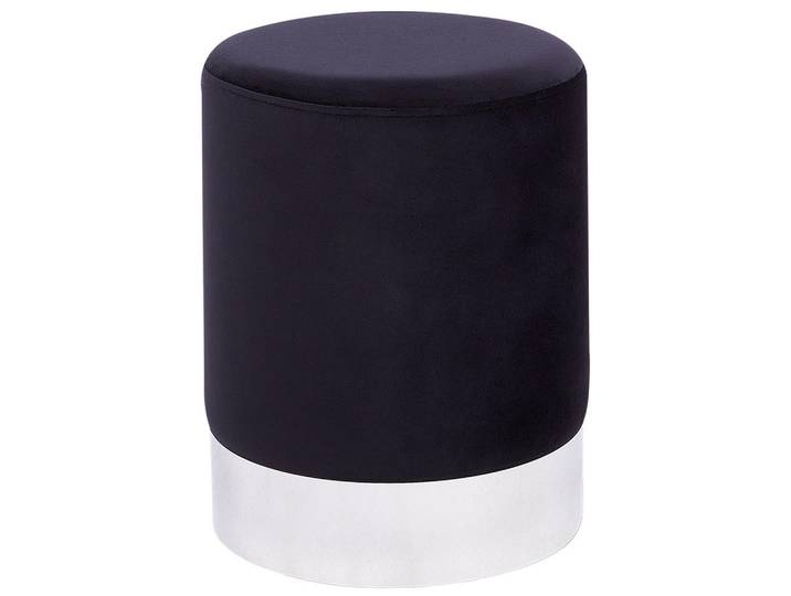 Beliani Pouf Brigitte 36/36/44 cm, Schwarz, Rund, 36x44x36 cm, Wohnzimmer, Sessel, Hocker & Hockerbänke, Poufs
