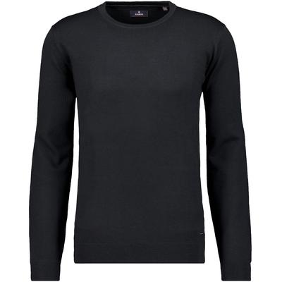 Rundhalspullover RAGMAN, Herren, Gr. 56, schwarz, Strick, 100% Wolle, ohne Ausschnitt, Pullover Rundhalspullover