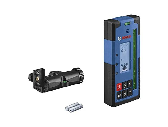 Bosch Professional cellule de réception LR 65 G (support de fixation RB 60\, 2 piles AA\, portée : jusqu’à 325 m (rayon)\, idéale pour laser rotatif GRL 650 CHVG)