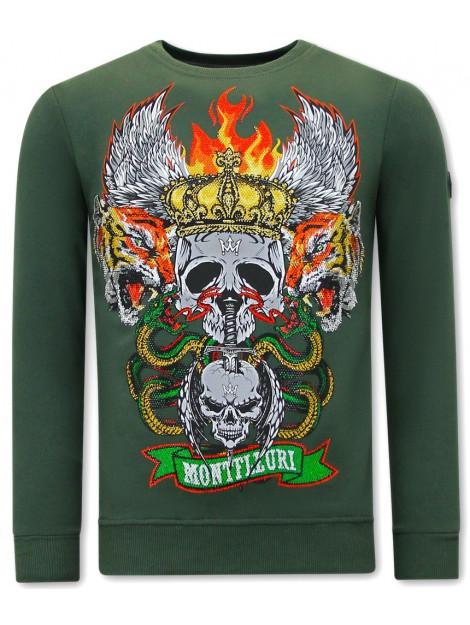 Montfleuri Sweater met print skull head