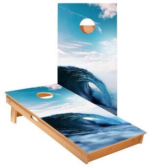 Skip's Garage Ocean Wave Cornhole Boards