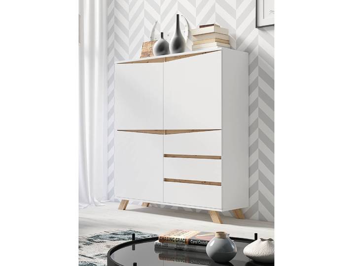 Buffet haut 120 x 137 x 38cm Blanc