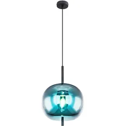 VINTAGE Pendel Lampe dimmbar Glas Decken Hänge Leuchte Fernbedienung im Set inkl. RGB LED Leuchtmittel