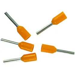 Isolierte Aderendhülsen 0,5mm2 Orange 100 Stück für sichere Kabelverbindungen und einfache Montage E0508
