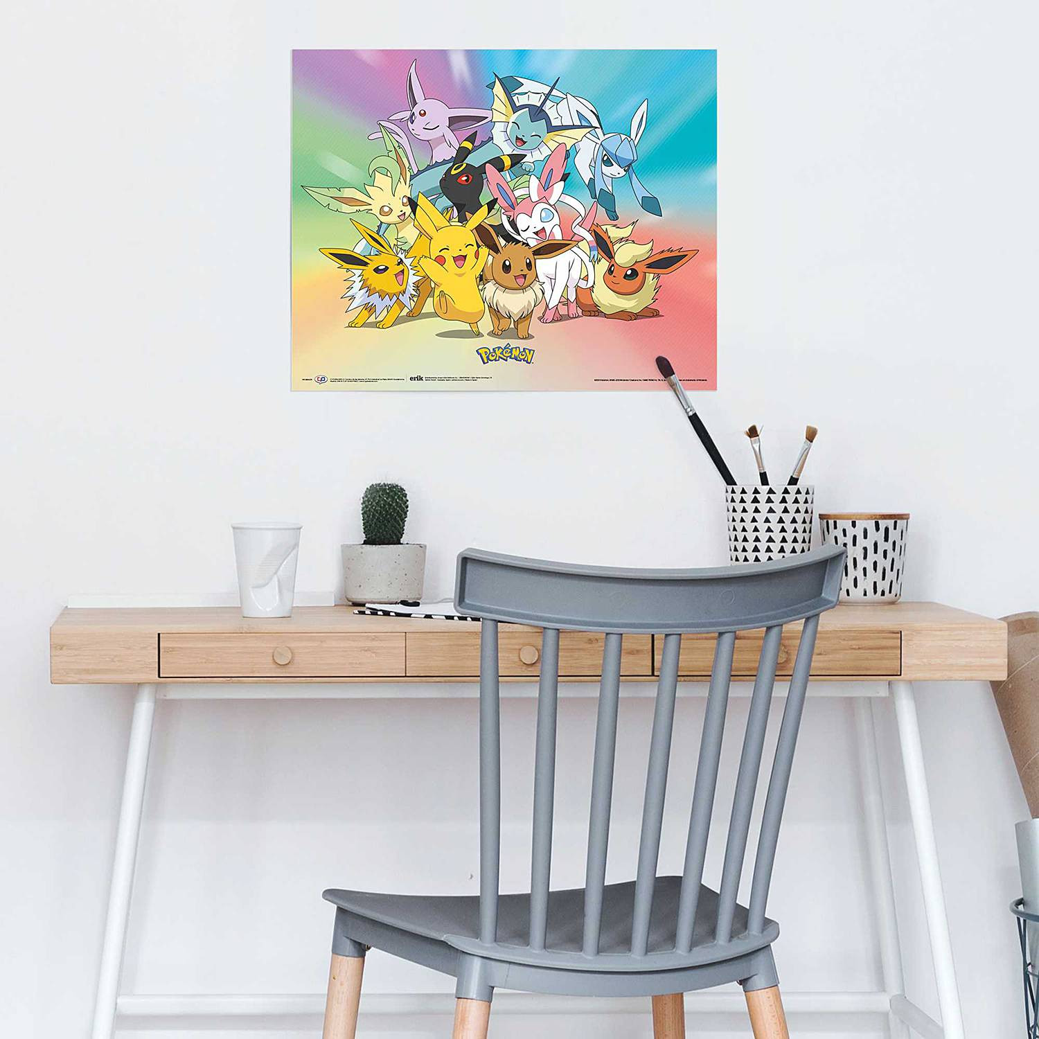 home24 Pokemon Friends poster, meerdere kleuren, 40 x 50 cm