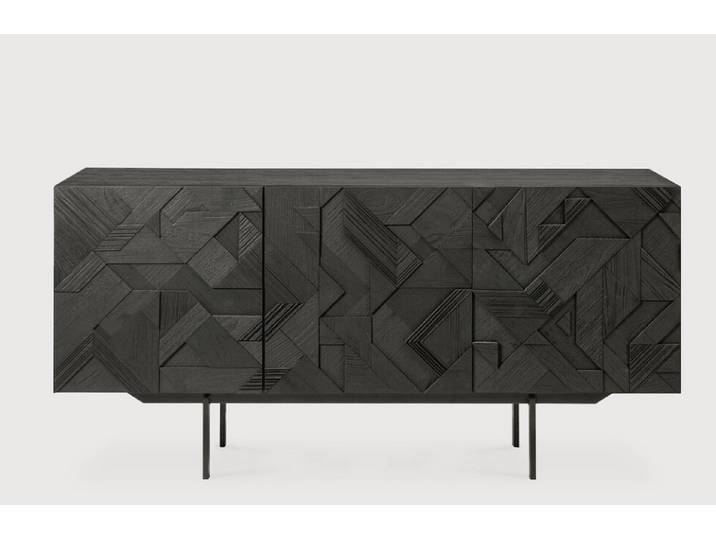 Ethnicraft Graphic Indoor Anrichte Teakholz Schwarz
