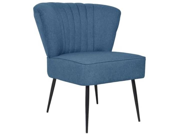 Tmriohed Cocktailsessel Blau Stoff Retro Loungesessel Polstersessel Bequemer Armlehnenstuhl mit dicker Schaumstoffpolsterung und robusten Stahlbeinen für Wohnzimmer, Schlafzimmer oder Büro.