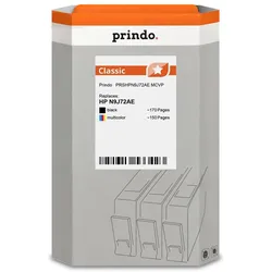 Prindo, Druckerpatrone, Classic Multipack Noir(e) / Plusieurs couleurs (PRSHPN9J72AE MCVP) (BK)