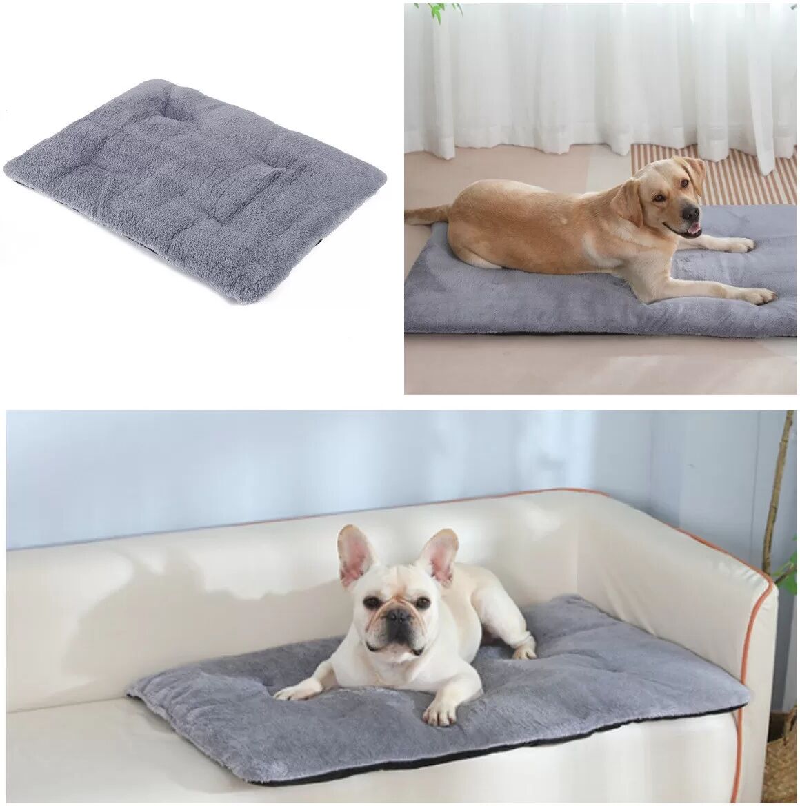INF Tapis Auto-Chauffant pour Animaux : Lit Chaleureux et Confortable pour Chiens et Chats Gris S