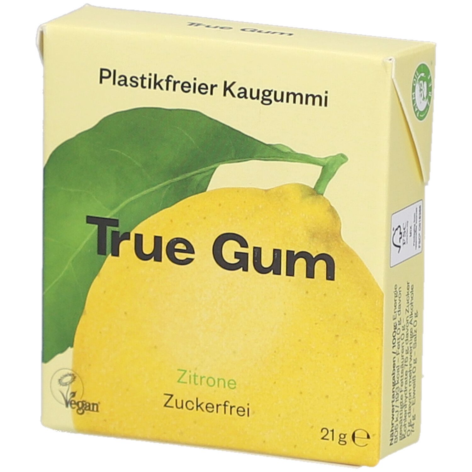 True Gum - Zitrone, 21g 21 g Kaugummis