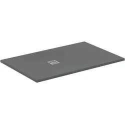 Ideal Standard Rechteck-Brausewanne Ultra Flat S +, Quarzgrau, 1400x900 mm, Ablauf 55 cm Mitte/Seite, 30 mm Höhe