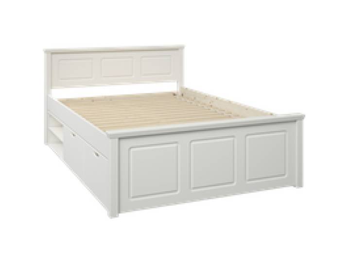 Lit rangement bois massif Thilia