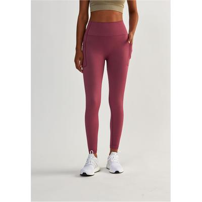 Trainingstights BESHAPED "Lift Me Up", Damen, Gr. XS, US-Größen, lila (beere), 90% Nylon, 10% Elasthan, unifarben, lang, Hosen, mit atmungsaktiver Eigenschaft