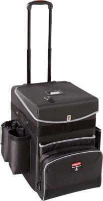 Rubbermaid Reinigungswagen Quick Cart, mittel, mit Außentaschen und Teleskopgriff, L 419 x B 362 x H 533 mm, grau