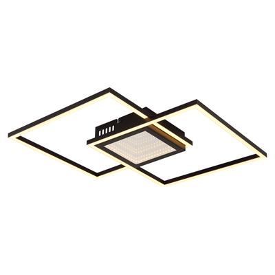 GLOBO LIGHTING LED Deckenleuchte "SAUNDERS", schwarz, 1 Stk., Leuchten, Deckenlampe/Wohnzimmer/Schlafzimmer/modern, LED Deckenleuchte