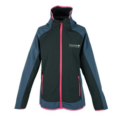 Softshelljacke DEPROC ACTIVE "XLight CAVELL Women", Damen, Gr. 44L, blau (indigo), Softshell, 96% Polyester. 4% Elasthan, hüftbedeckend, mit Gummizug, Jacken Fahrradbekleidung Fahrradjacke Sportbekleidung Outdoorbekleidung Softshelljacke...
