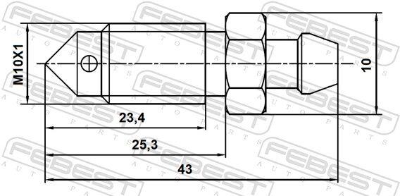 Febest Entlüfterschraube/-Ventil, Bremssattel 8870012 Für Toyota Great Wall