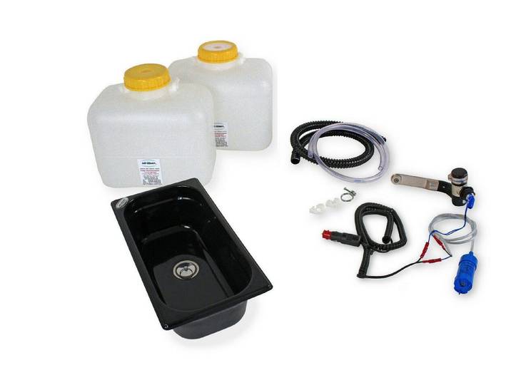ad-ideen Waschbecken 12V Camping Spüle Technikset Bausatz 325x176x100mm 10L