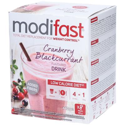 Modifast Milkshake Veenbessensmaak 8x55 g Pulver