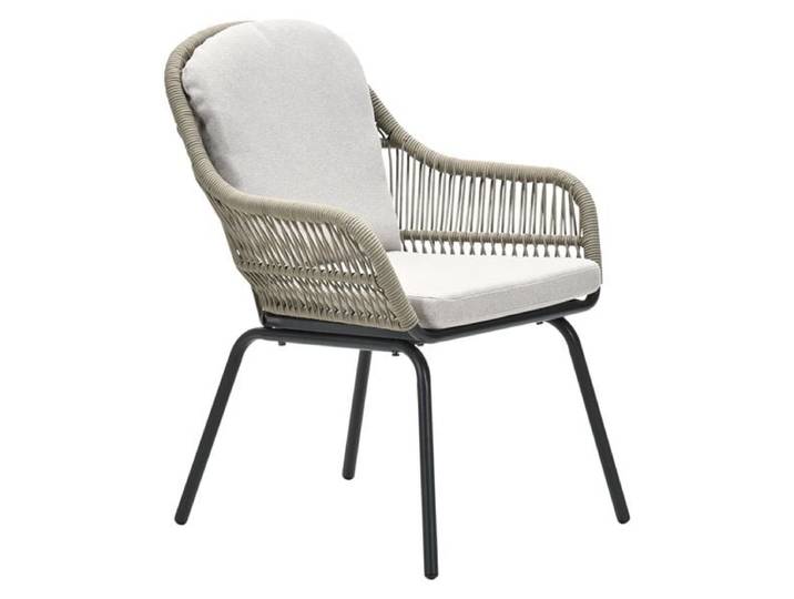 Garden Impressions Triton Gartensessel Aluminium mit Sitz-und Rückenkissen Schwarz Sand