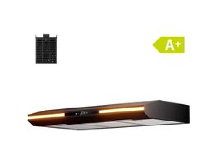 CIARRA Hotte Encastrable 90 cm Tactile A+ 322 m3/h Recyclage ou Evacuation Hotte Aspirante Casquette Noir CBCB90921