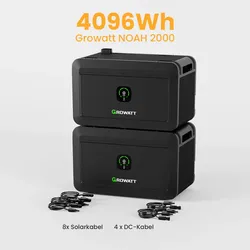 Growatt NOAH 2000 Batteriespeicher für Balkonkraftwerke, by Powerness - 2x Growatt NOAH 2000 | 4096Wh / Ohne 800W Growatt NEO / Selbstabholung