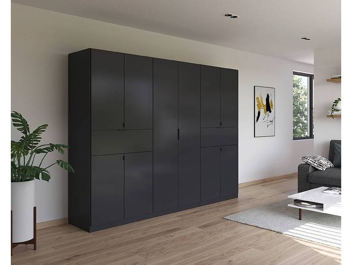 Armoire Ticao 271cm Gris/Gris métallisé