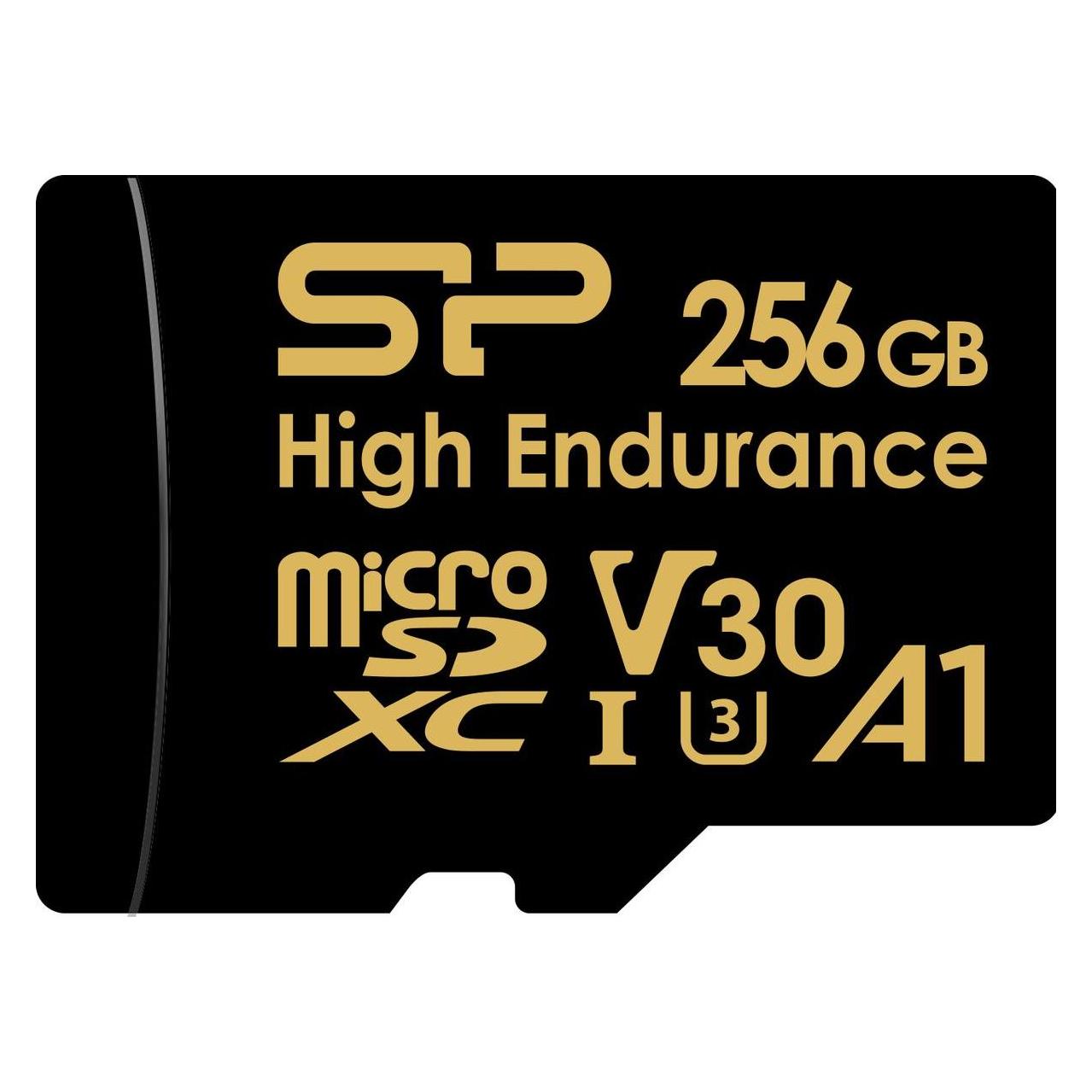 Silicon Power 256Go MicroSD Card Golden (256 GB, microSD, microSDHC, microSDXC, U3, UHS-I) (SP256GBSTXDV3V1HSP)