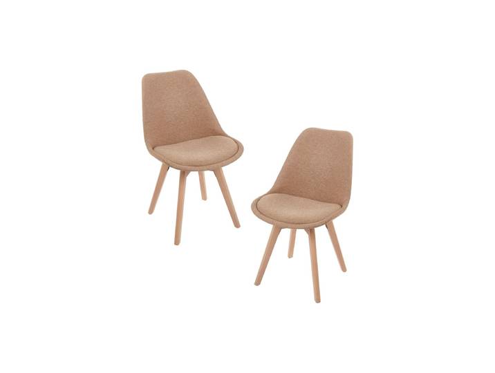 2er Set Stühle Synk Stoff - Champagne