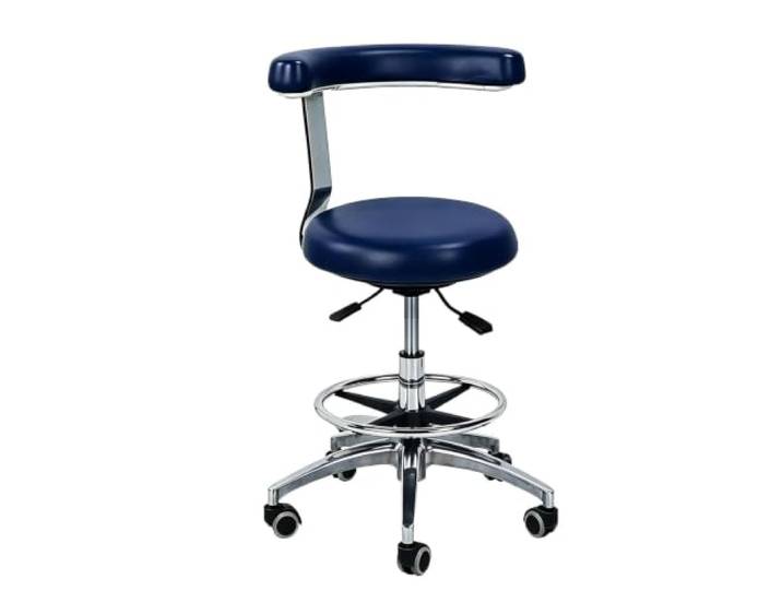 Zahnarztstuhl, medizinischer Hocker – höhenverstellbarer Salonstuhl Um 360° drehbare Armlehne aus PU-Leder mit Drehwinkelverstellung für Zahnarzthelfer, Zahnärzte und Pflegehelfer(Purple)