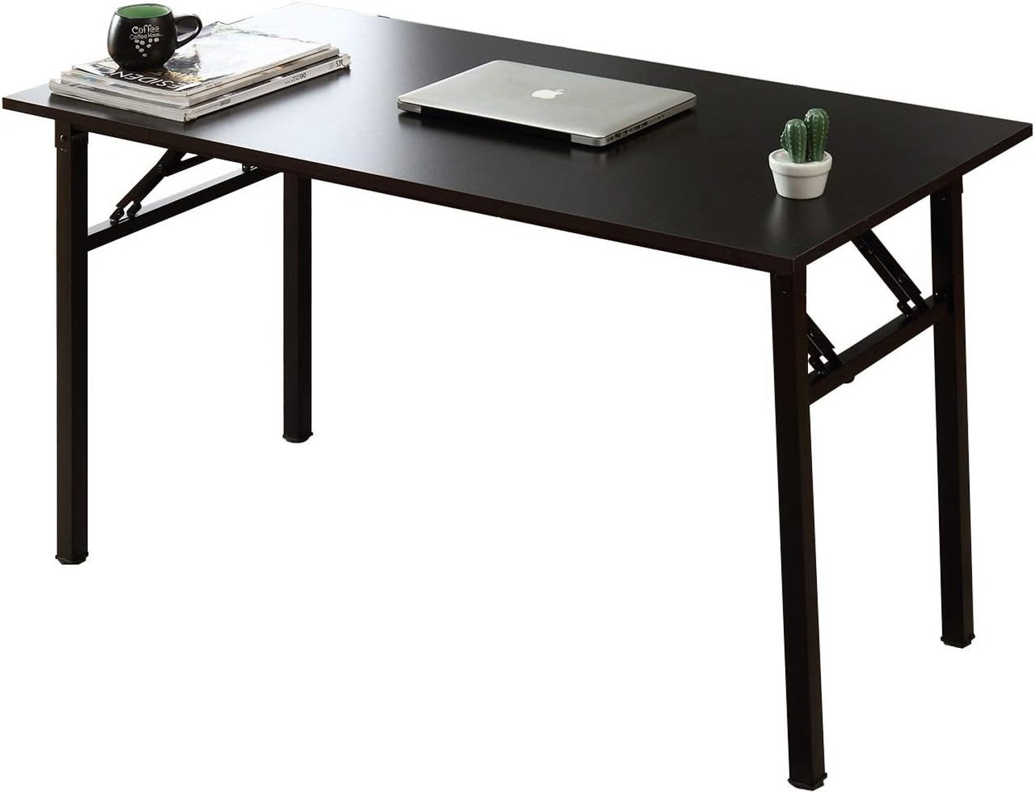 Multifunctionele vouwtafel voor kantoor en eetkamer, zwart, B: 100 cm, D: 60 cm, H: 75 cm