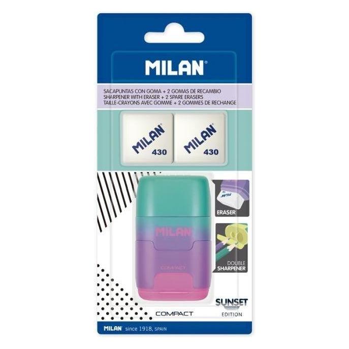Milan Kompakter Sunset-Spitzer + 2 MILAN-Radiergummis (42833403)