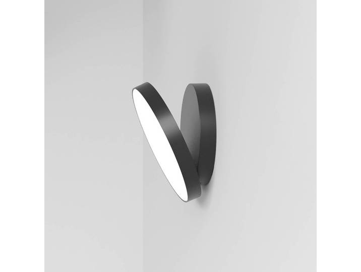 Rotaliana Designer Wandleuchte Venere W1, schwarz, für Wohn- / Esszimmer, Aluminium, Design