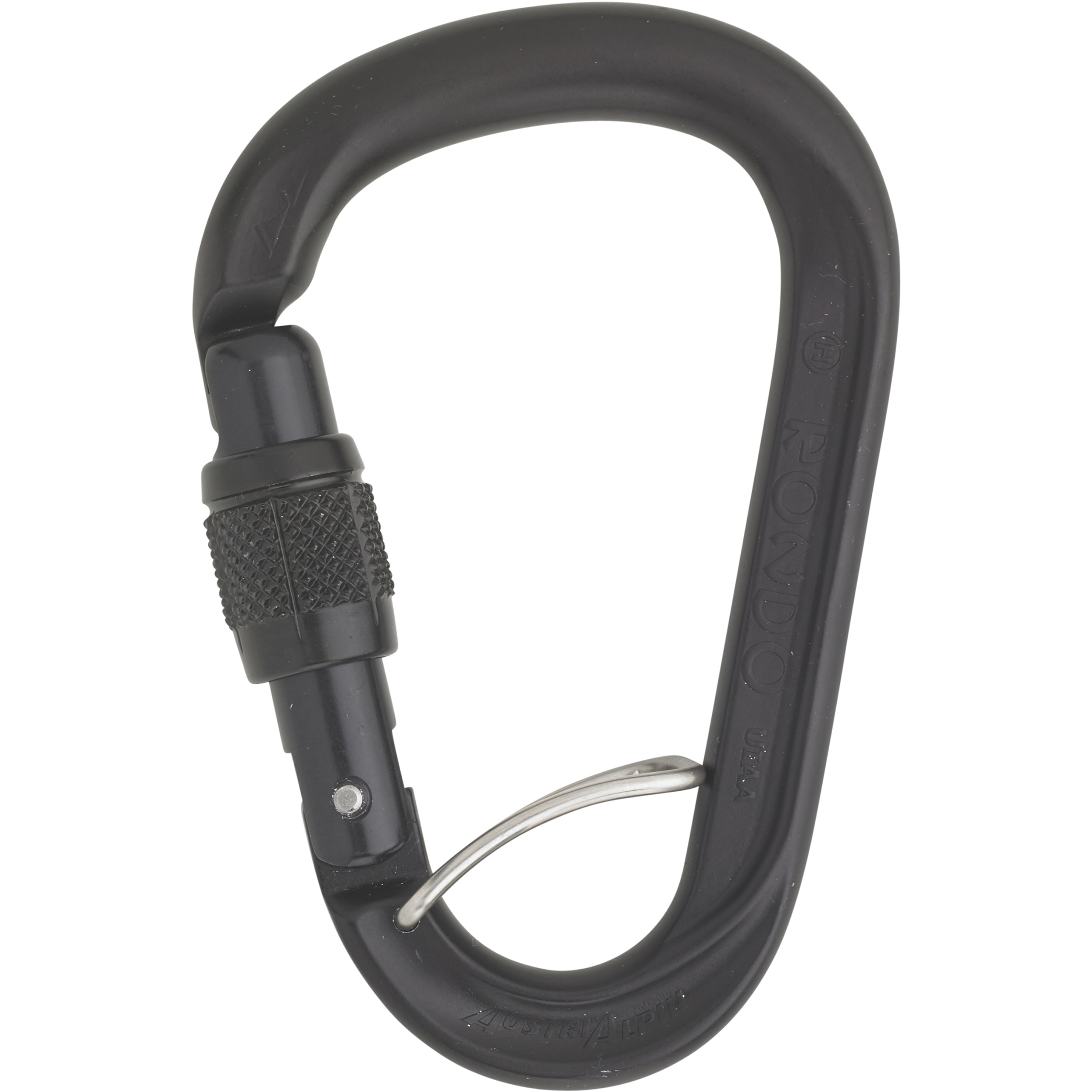Austrialpin HMS Rondo Screwlock Selfie Karabiner Karabiner schwarz Alpinklettern | Sportklettern