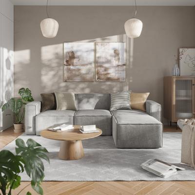 Lancaster Home Contemporary 4 Piece Modular Sectional Sofa with Ottoman
