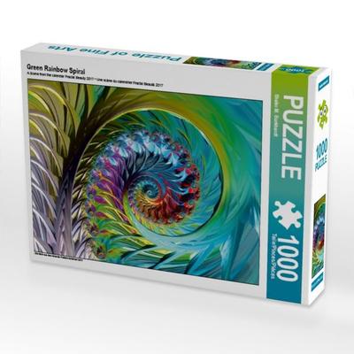 CALVENDO Puzzle Green Rainbow Spiral | 1000 Teile Lege-Größe 64x48cm Foto-Puzzle für glückliche Stunden