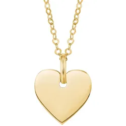 Kette mit Anhänger AMOR "Schmuck Geschenk Halskette Herz", gold (gelbgoldfarben), Halsketten, Damen, Gelbgold 585