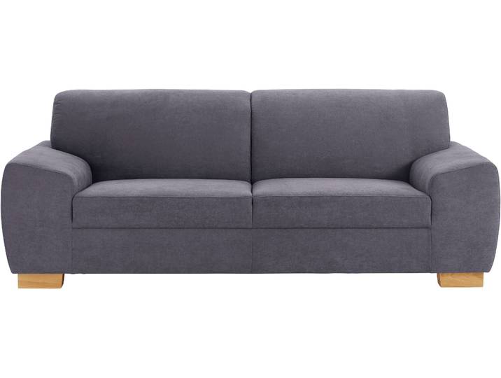 2,5-Sitzer DOMO COLLECTION Incanto kubische Formensprache, Breite 220cm, bequem, flache Armlehnen , grau (dunkelgrau), B:220cm H:81cm T:89cm, Sofas, 2 5-Sitzer