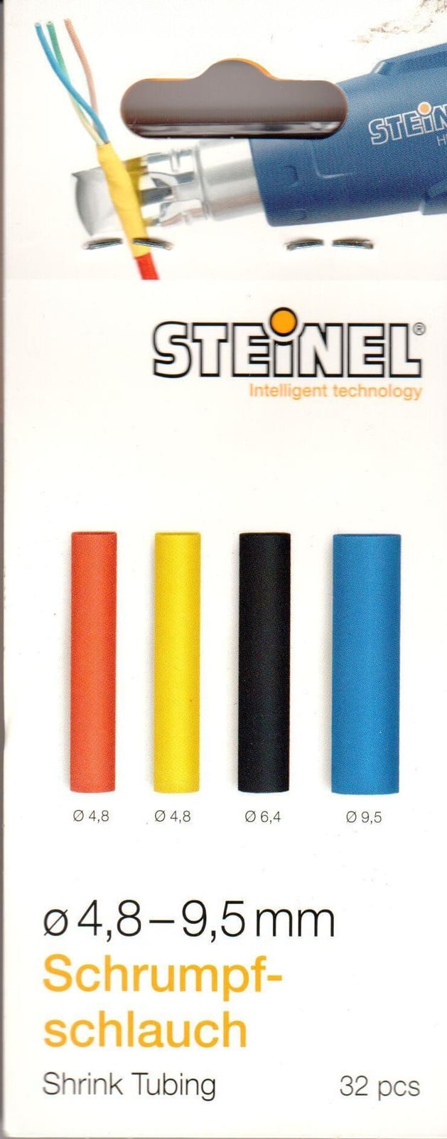 Steinel krimpfolie set met 32 krimpfolies, diameter 4,8 – 9,5 mm