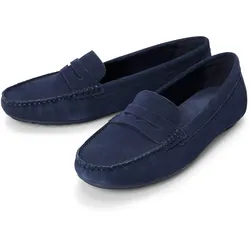 Tchibo - Veloursleder-Loafer - Damen - Gr. 40 - dunkelblau