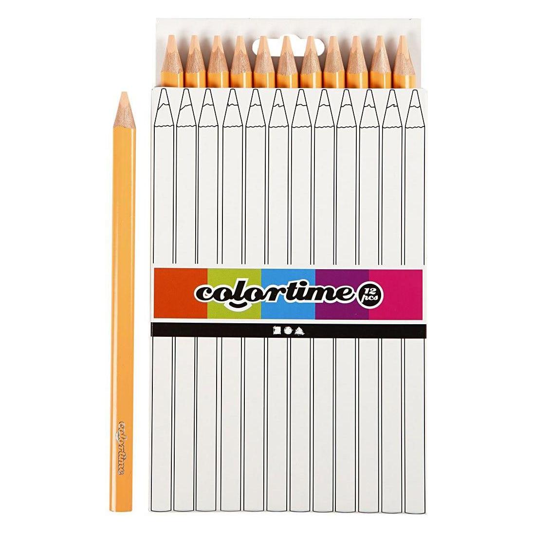 Creativ Company Driehoekige Jumbo Kleurpotloden - Huidskleur, 12st. (12x) (5707167160442)