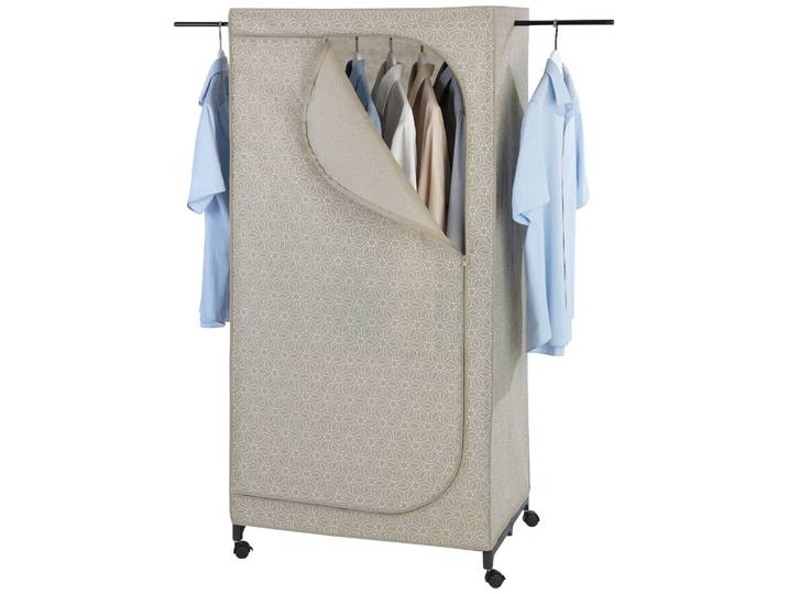 Kleiderständer WENKO Balance , grau (taupe), B:75cm H:160cm T:50cm, Polypropylen, Stahl, Garderobenständer, Kleiderständer, BxTxH: 75x50x160 cm