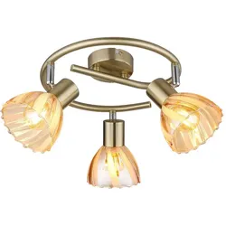 Deckenlampe Deckenleuchte Wohnzimmerlampe Schwenkbar Messing Metall D 46 cm