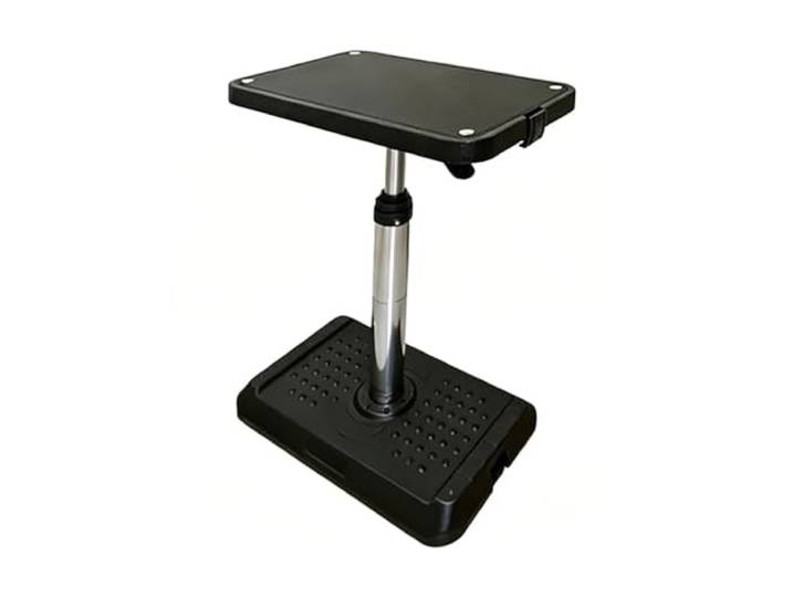 Robuster Wohnmobil-Tisch mit verstellbarer Höhe und 360-Grad-Drehung for Autositz, Wohnmobil, Essecke, Reisenutzung(Black)
