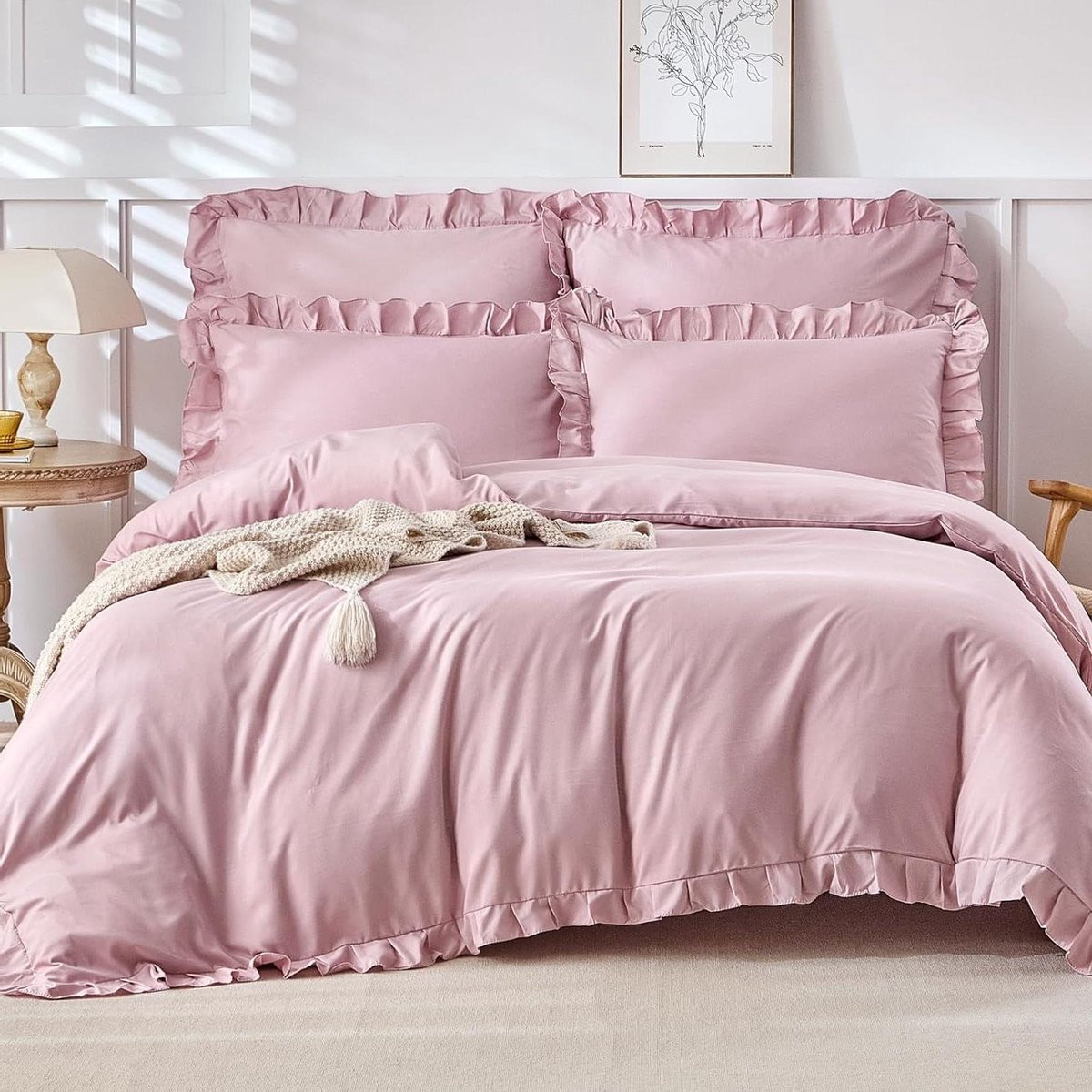 Roze Dekbedovertrekset voor Meisjes met Kussensloop - 200 x 200 cm - 80 x 80 cm