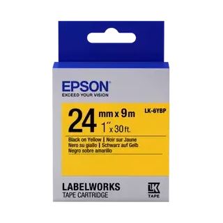 Epson Band pastell schw./gelb 24mm